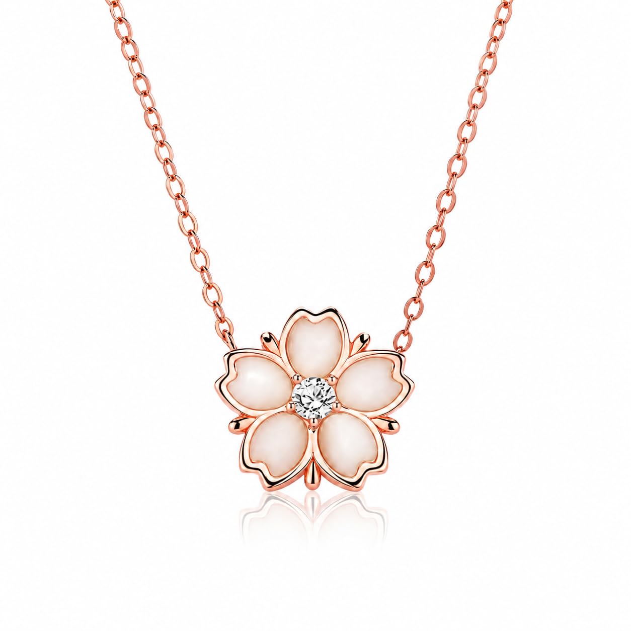 Amazon | [FH.bird] 桜 ネックレス レディース シルバー925 白蝶貝